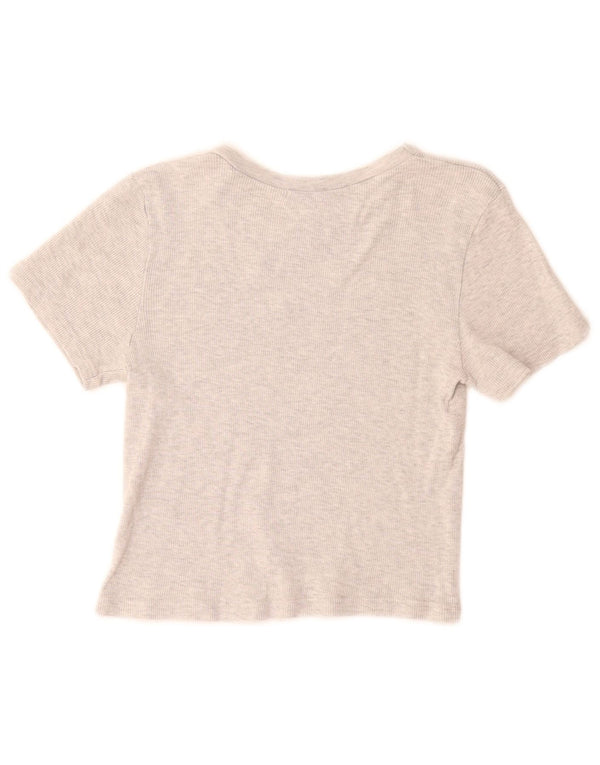 Женская укороченная футболка Brandy Melville UK 8, маленькая серая