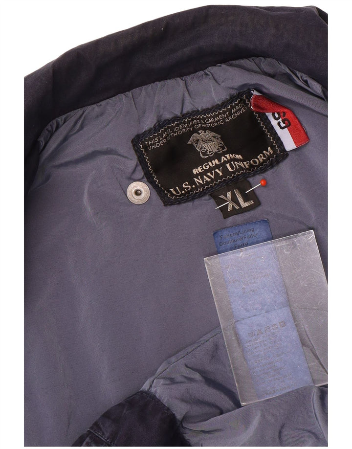 Винтажная мужская куртка UK 42 XL, темно-синий нейлон
