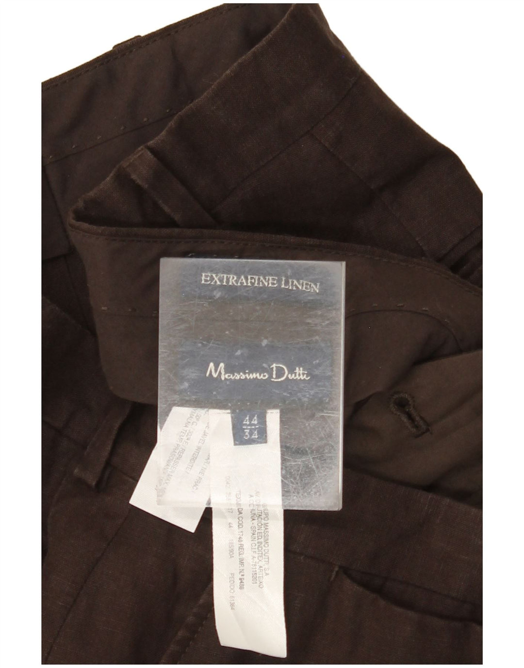 MASSIMO DUTTI Женские прямые брюки чинос EU 44 Large W34 L30 Коричневые