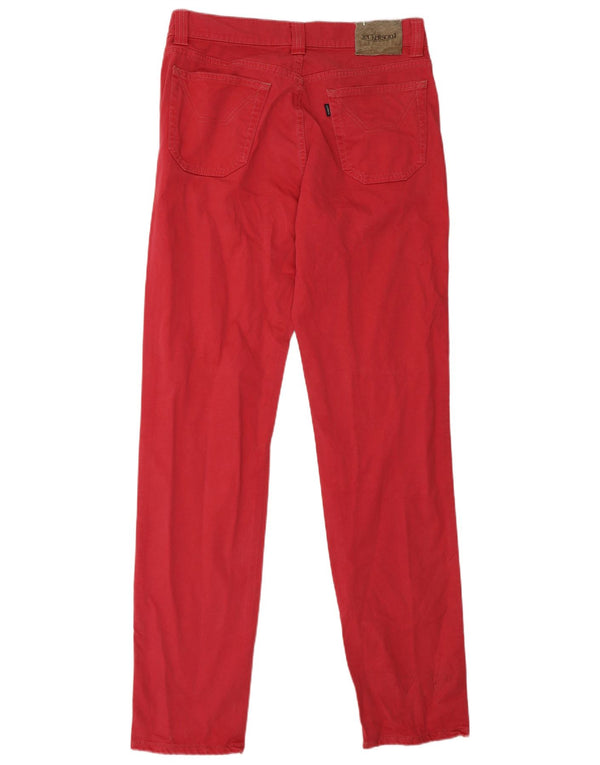 Женские прямые повседневные брюки Jeckerson W32 L34, красный хлопок