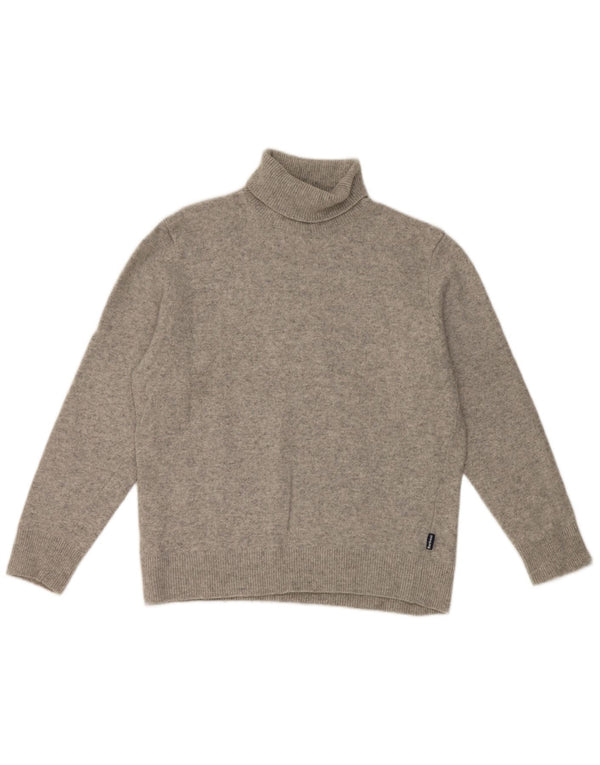 Женский джемпер с высоким воротником Barbour, Великобритания, 18 XL, серый, шерстяной с крапинками