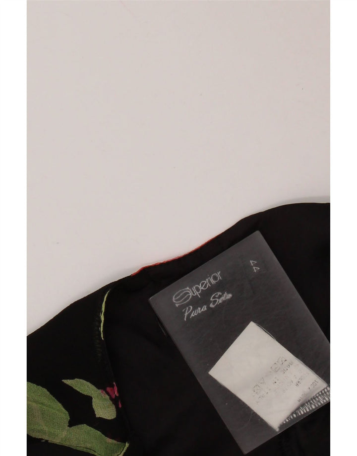 Женское платье-комбинация SUPERIOR IT 44, средний черный с цветочным принтом