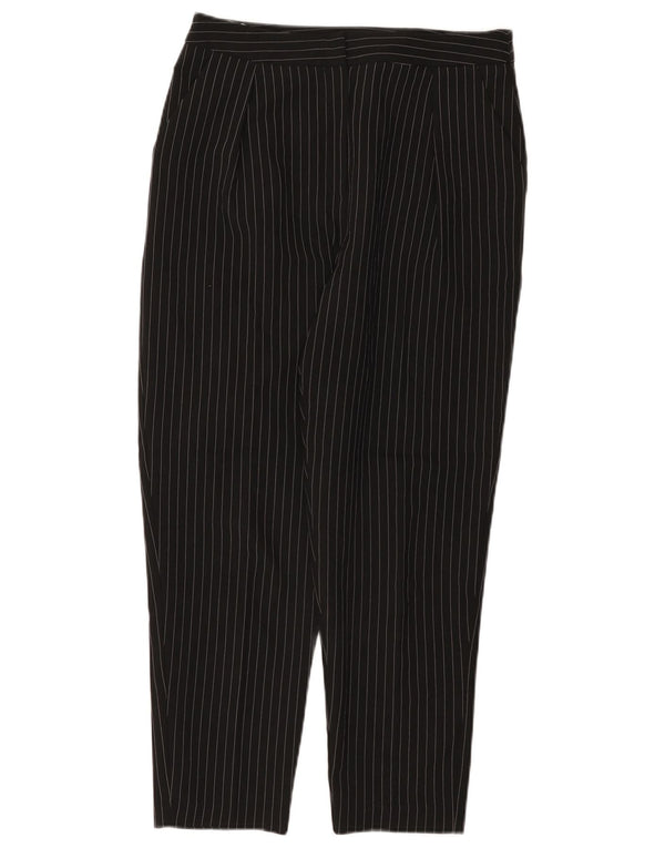 Женские укороченные брюки чинос Topshop UK 12 Medium W30 L25, черные в тонкую полоску
