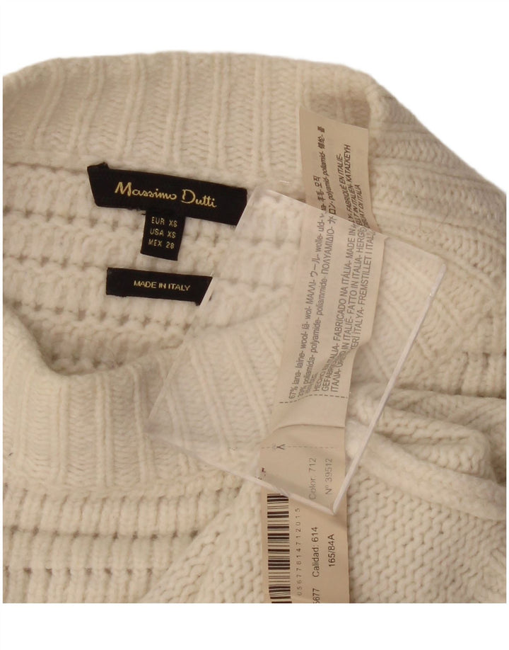 Женский джемпер с высоким воротником MASSIMO DUTTI UK 6 XS Off White
