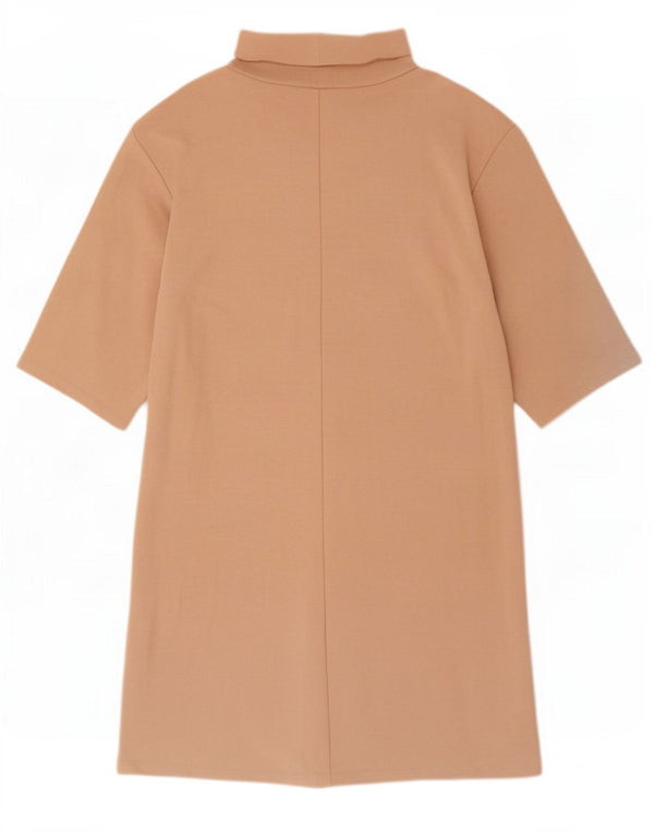 Женское платье прямого кроя Zara UK 10, маленькое бежевое, хлопок