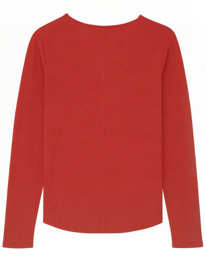 Женский топ Massimo Dutti с длинным рукавом, Великобритания 10, маленький красный