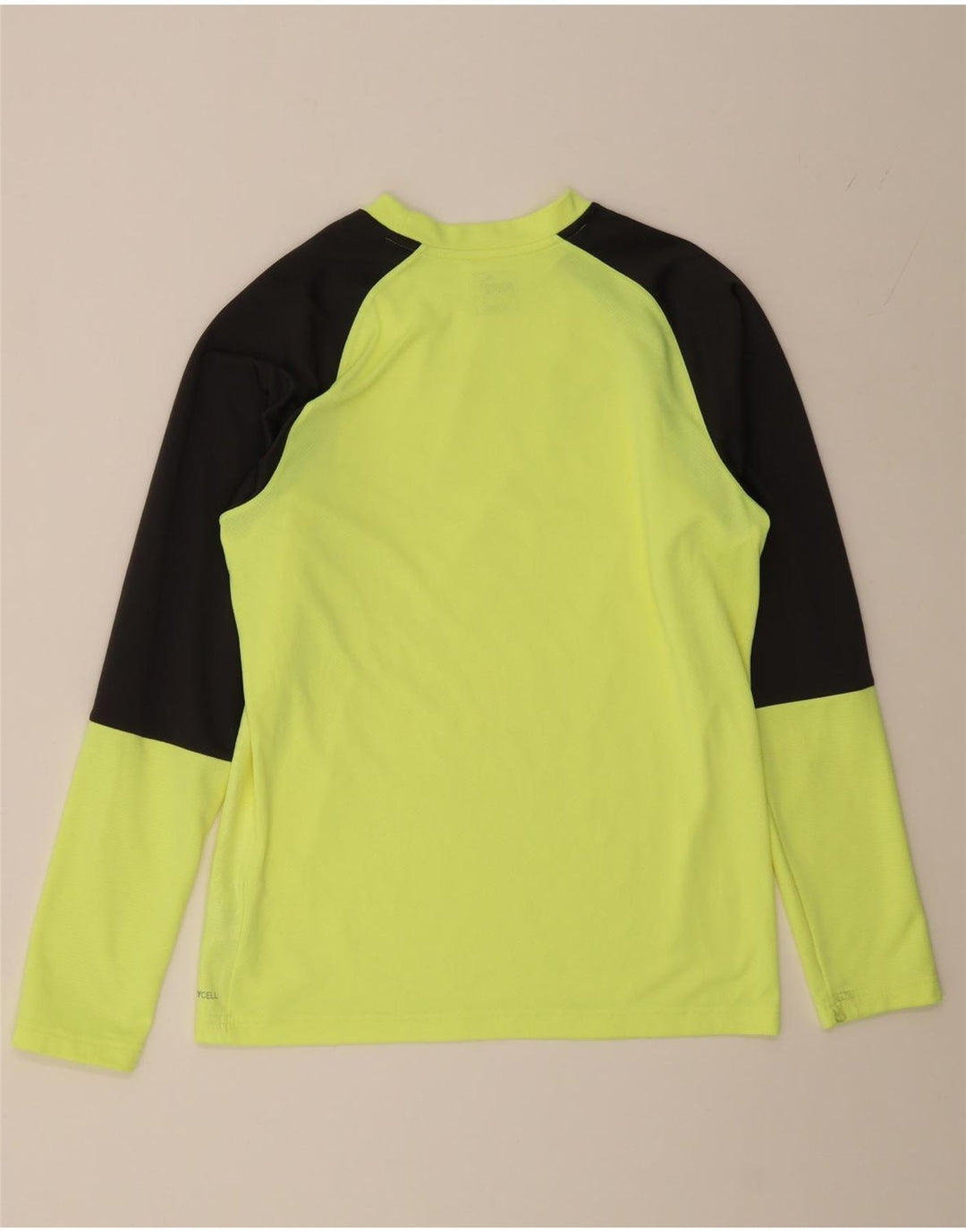 PUMA Mens Top Long Sleeve Medium Green Colourblock Polyester Vintage Puma and Second-Hand Puma from Messina Hembry 