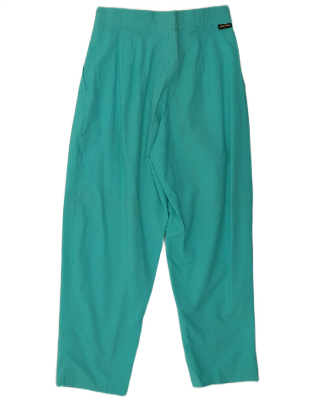 ВИНТАЖНЫЕ женские брюки чинос с высокой талией и завязками W28 L27 Бирюзовый хлопок