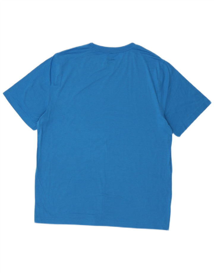 FILA Mens T-Shirt Top Large Blue Polyester