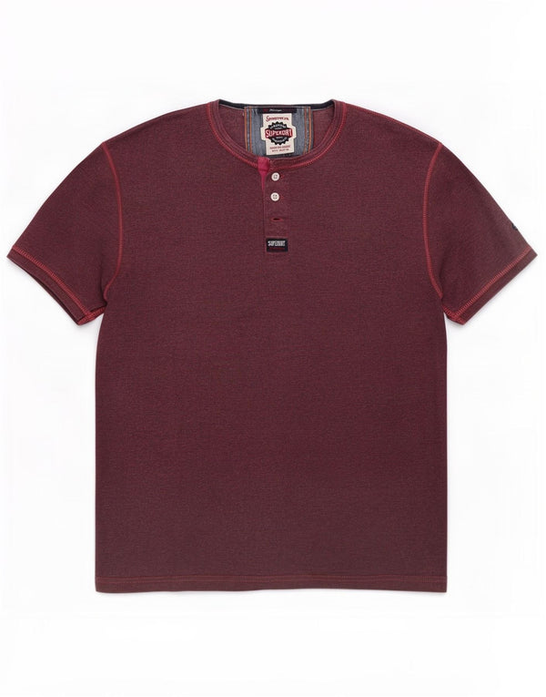 Superdry Мужская футболка Top Большой бордовый хлопок