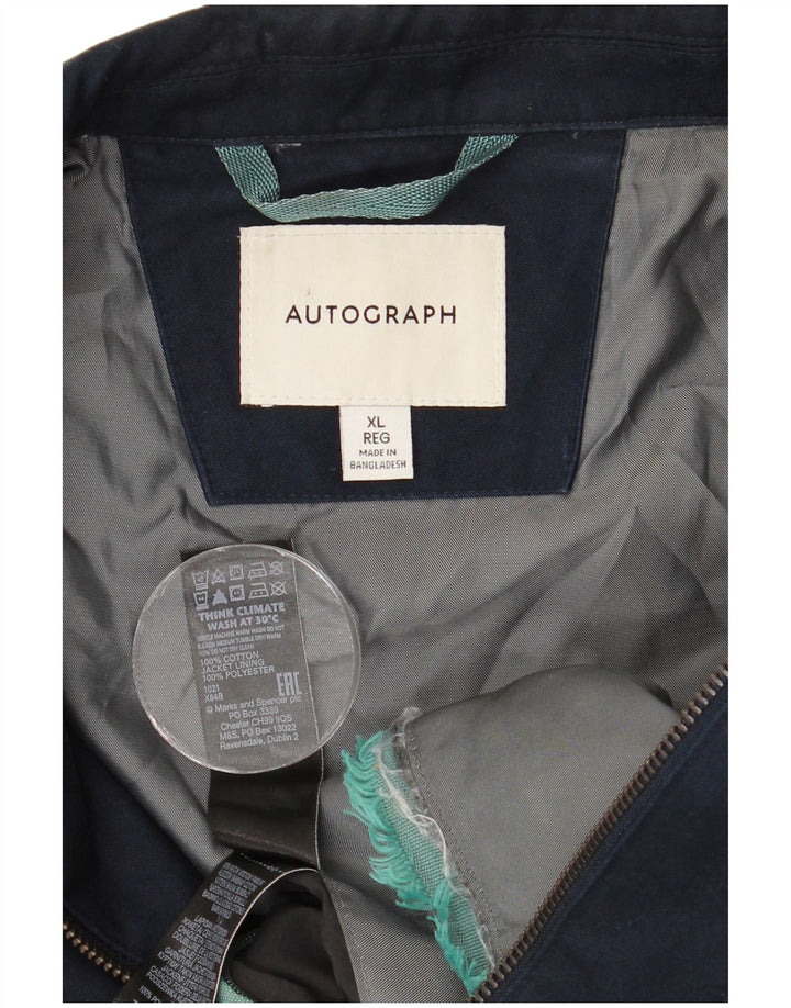 Мужской бомбер Marks & Spencer Autograph UK 42 XL, темно-синий, хлопок