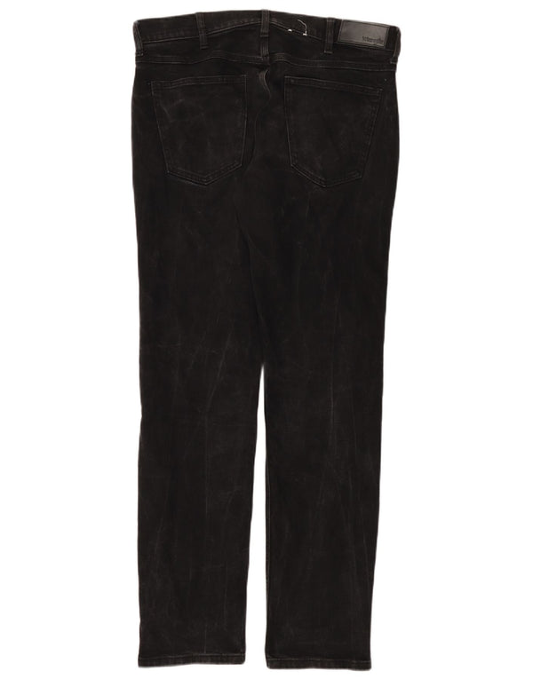 Мужские прямые джинсы Wrangler стандартного кроя W33 L32, черный хлопок