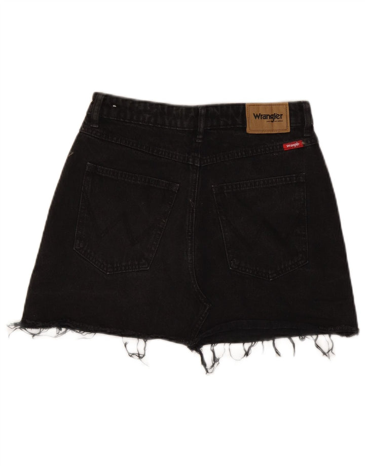 Женская мини-джинсовая юбка Wrangler US 9, средний размер W27, черный хлопок