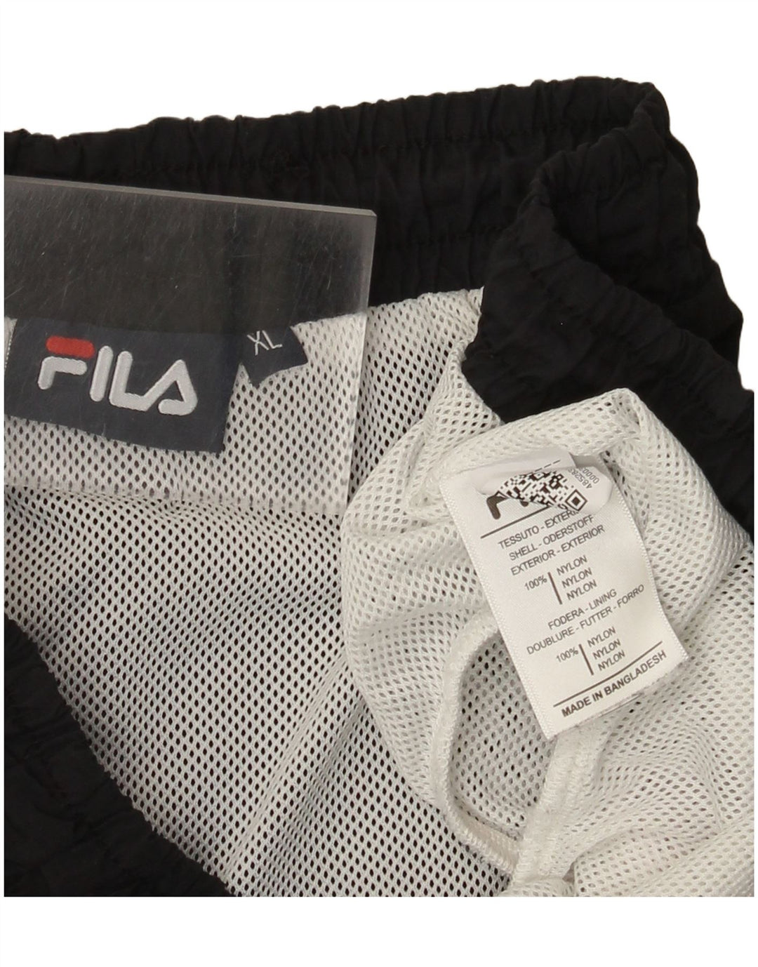 Мужские шорты для плавания Fila XL, черные, нейлоновые с цветными блоками