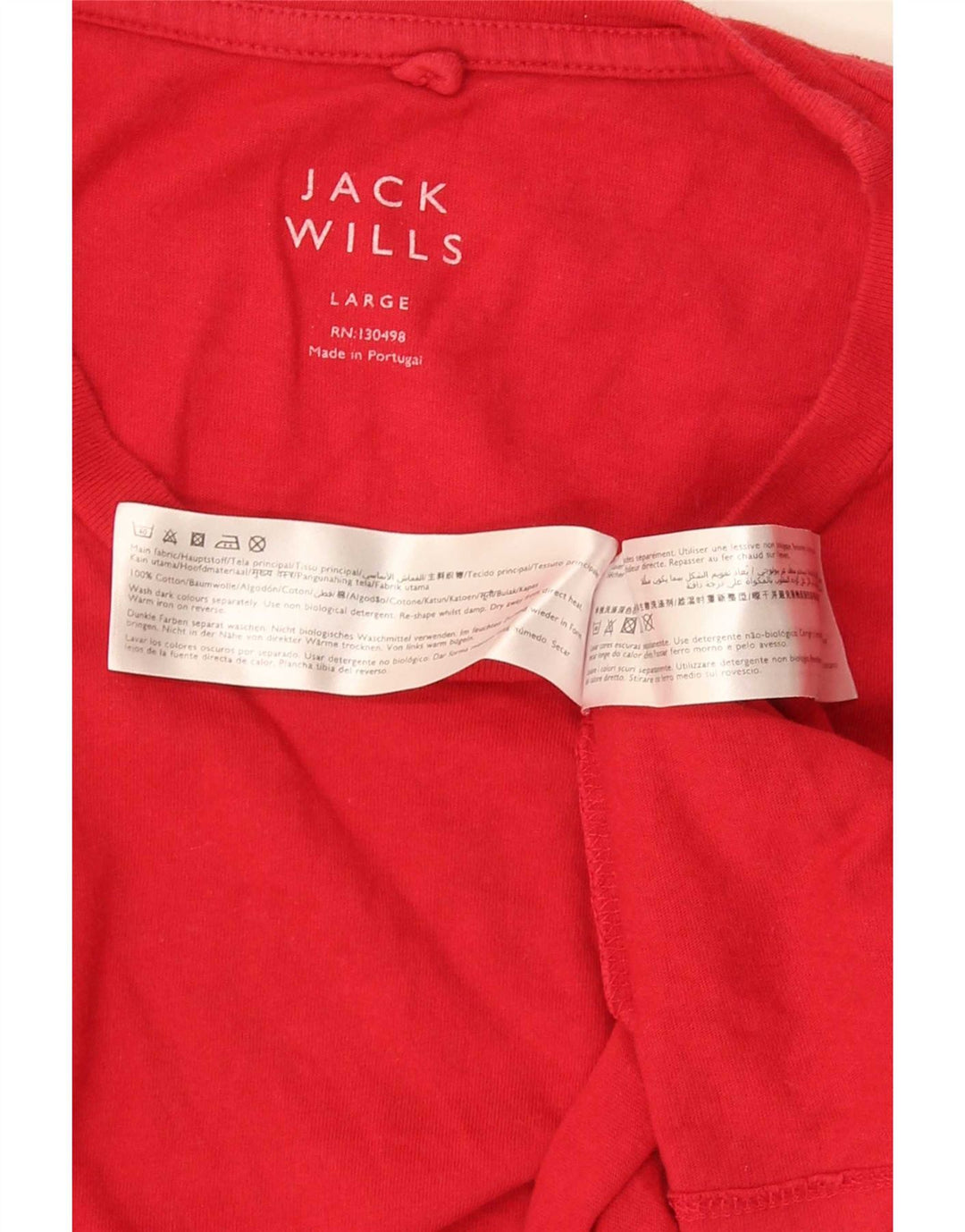 Мужская футболка Jack Wills, большой красный хлопок