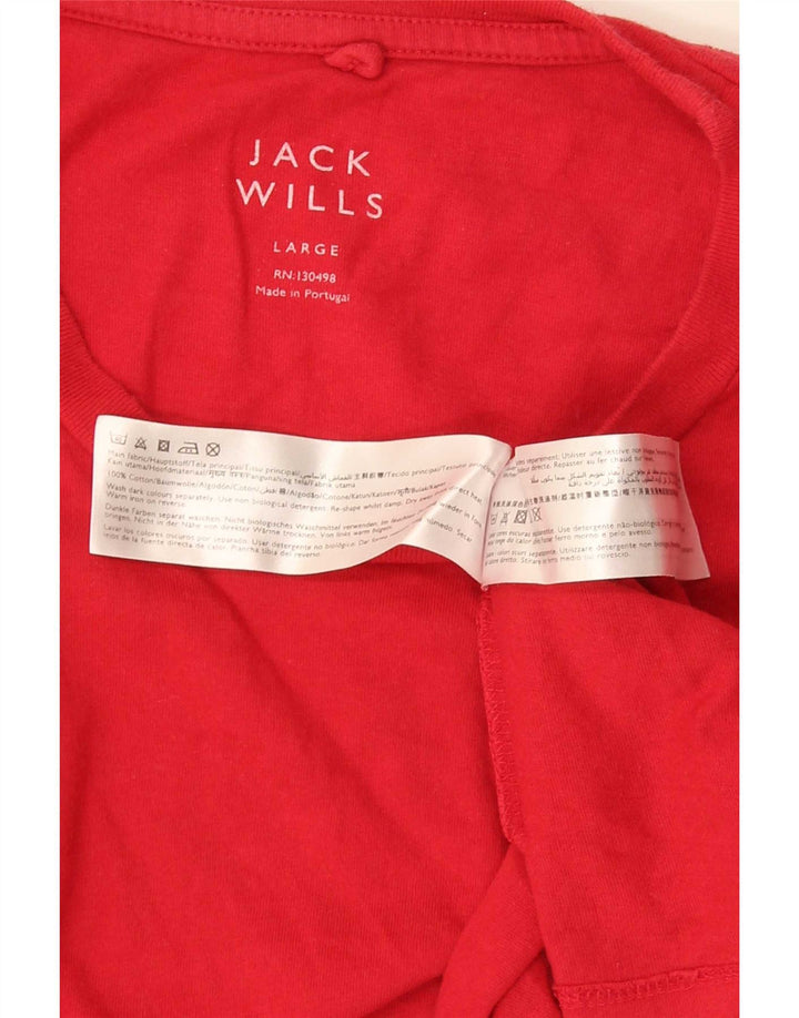Мужская футболка Jack Wills, большой красный хлопок