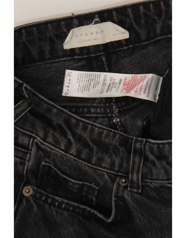 Женские расклешенные джинсы Topshop W26 L30, серый хлопок