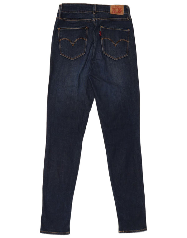 Женские джинсы скинни Levi's 712 с высокой посадкой W27 L30 синие из лиоцелла