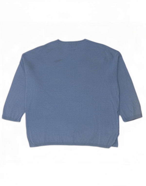 Massimo Dutti Женский свободный свитшот с рукавом 3/4 UK 6 XS Синий