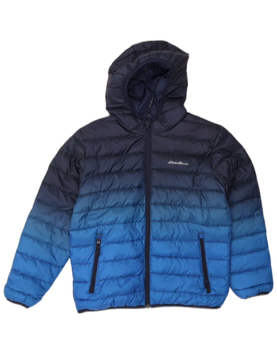 Eddie Bauer Утепленная куртка с капюшоном для мальчиков 10–11 лет, средний темно-синий