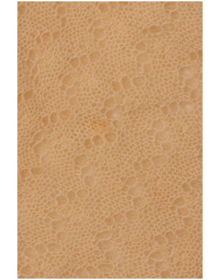 ВИНТАЖНЫЙ женский укороченный джемпер с вырезом лодочкой, Великобритания, 12, средний бежевый