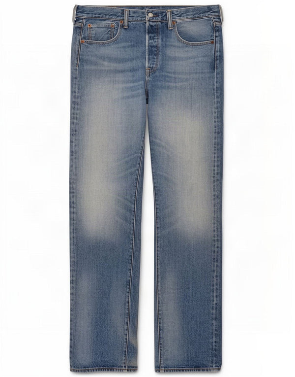 Женские прямые джинсы Levi's 501 W33 L38 синие, хлопок
