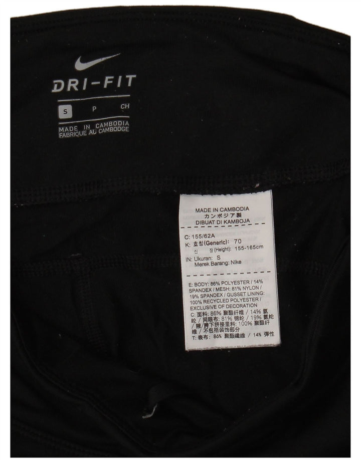 Женские леггинсы NIKE Dri Fit UK 10, маленькие черные из полиэстера