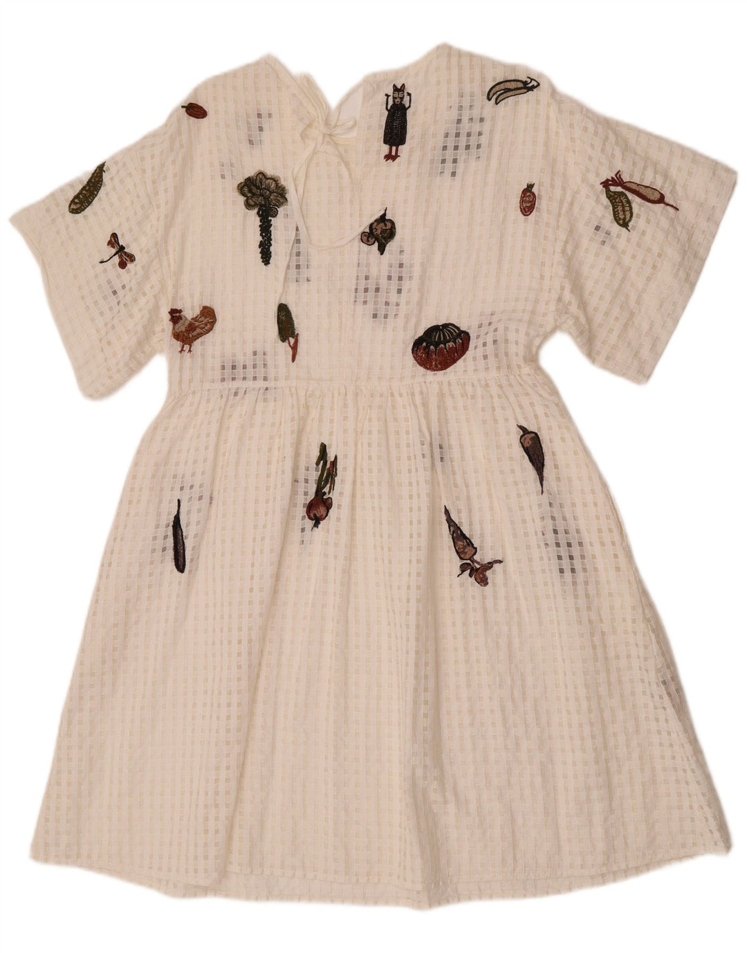 Donoratico Женское платье трапециевидного силуэта с графическим рисунком UK 12, средний белый