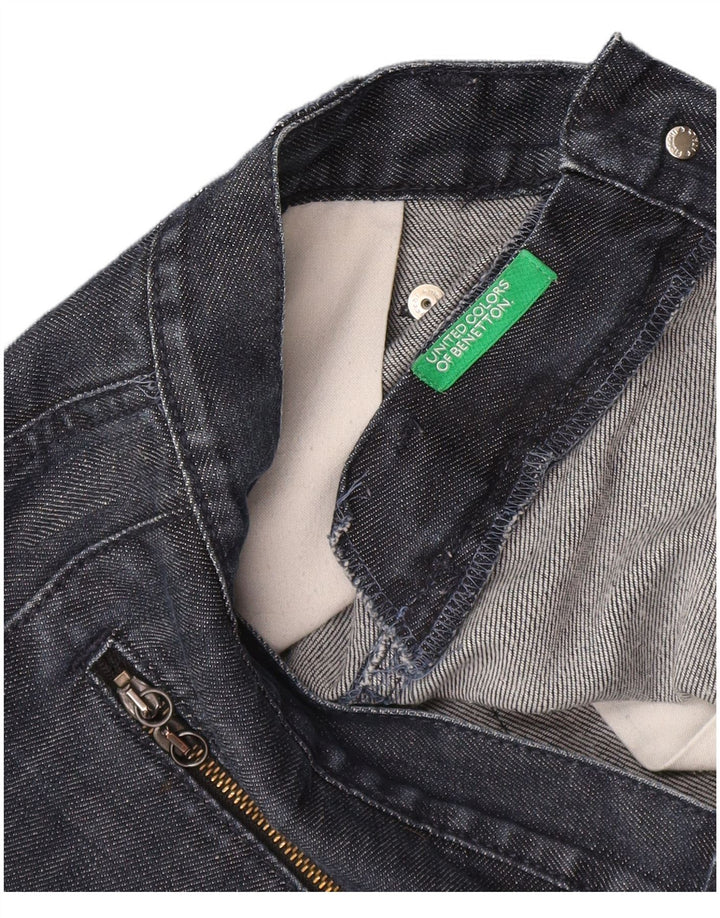 Женская джинсовая юбка Benetton W32, большая, темно-синяя