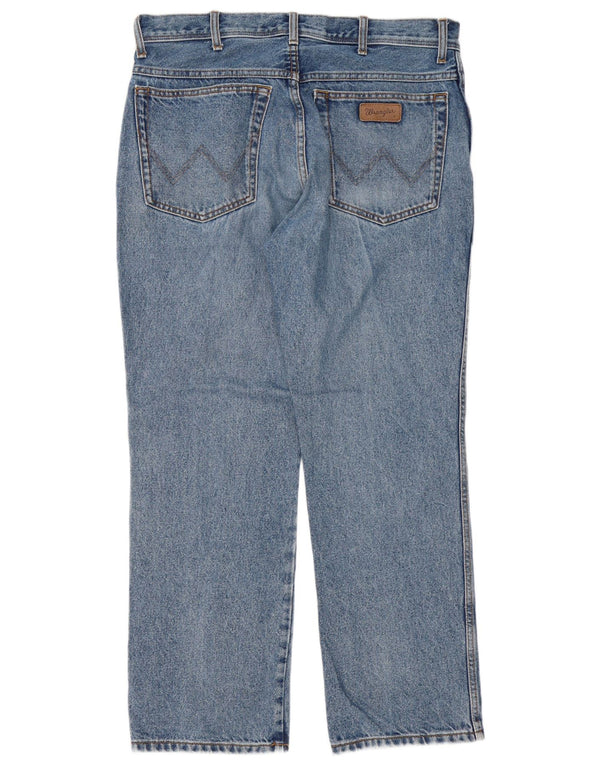 Мужские прямые джинсы Wrangler стандартного кроя W36 L30, синие, хлопок