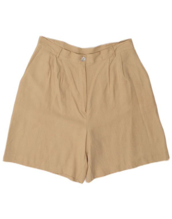Винтажные женские повседневные шорты с пряжкой IT 44 Medium W28 Бежевые