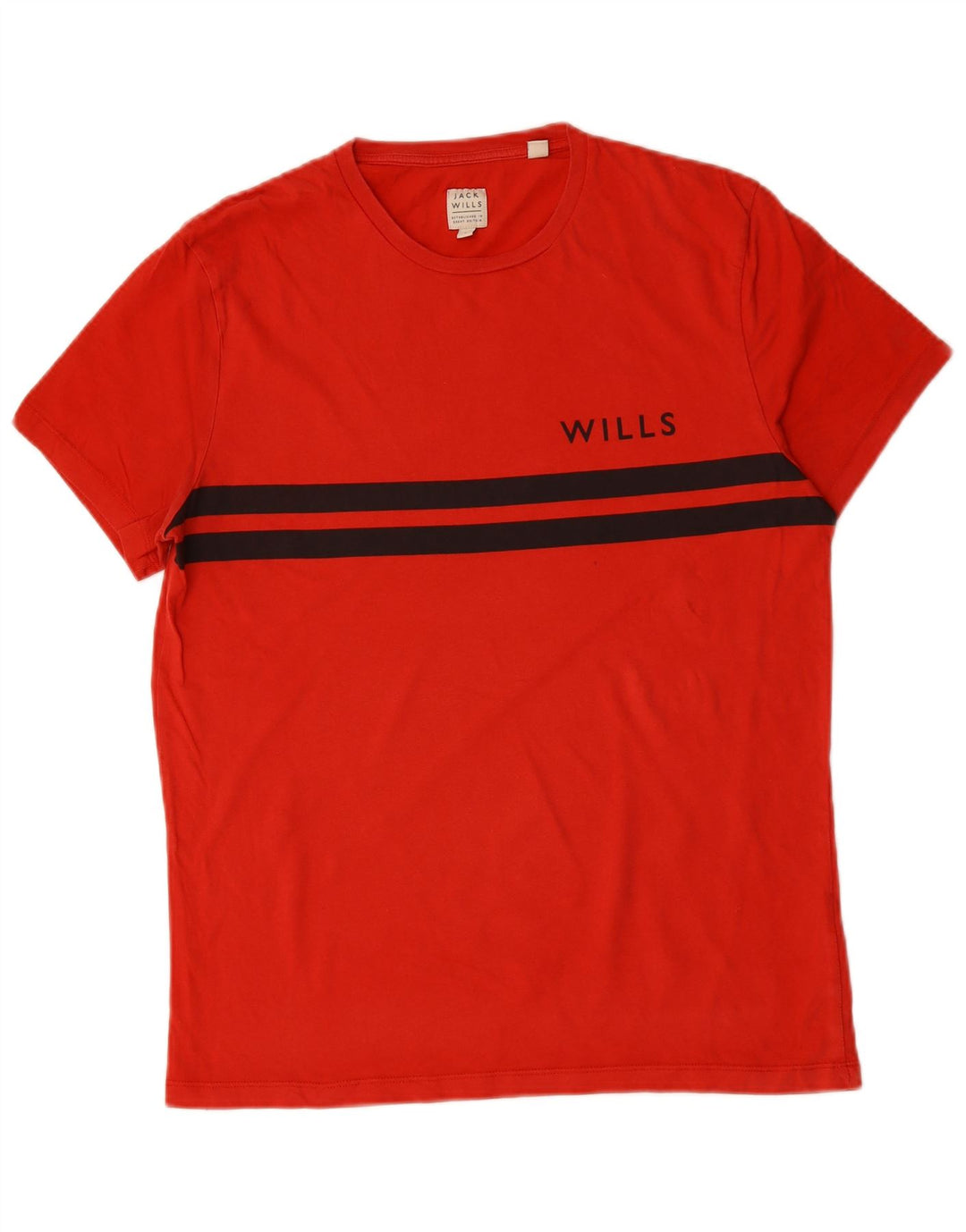 JACK WILLS Мужская футболка из хлопка в маленькую красную полоску
