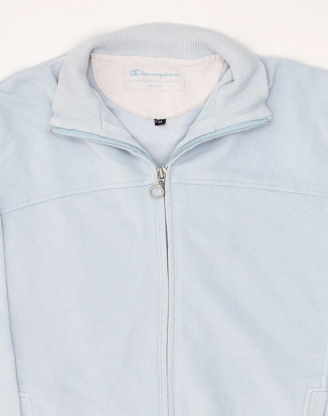 CHAMPION Womens Tracksuit Top Jacket UK 14 Medium Blue Cotton | Vintage Champion | Thrift | Second-Hand Champion | Used Clothing | Messina Hembry 