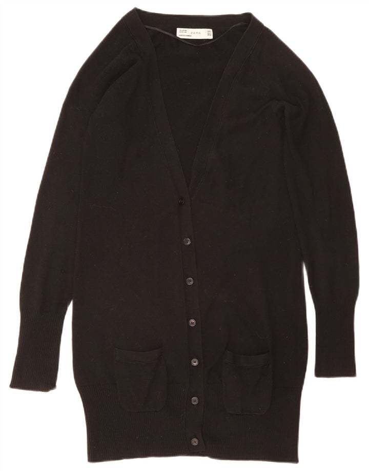 Женский удлиненный кардиган ZARA UK 10, маленький черный