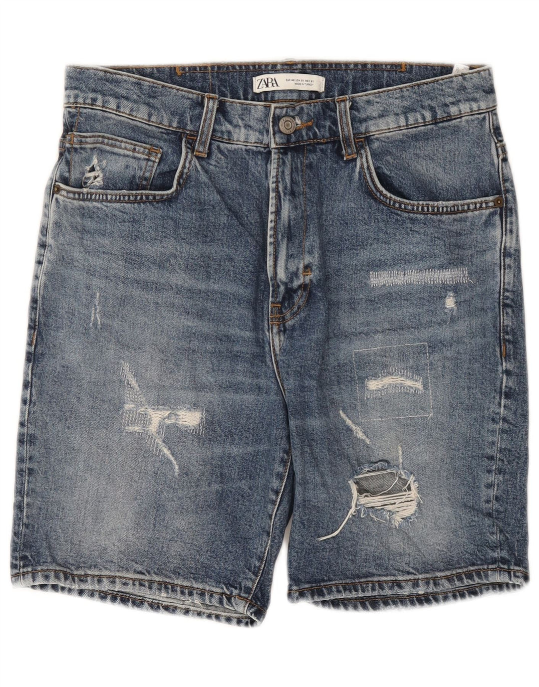 Мужские джинсовые шорты Zara EU 40 Medium W31, синие, хлопок