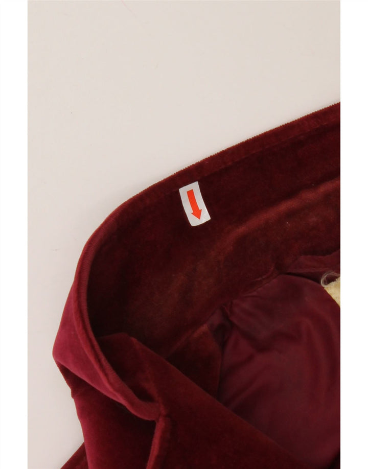 Женский бархатный пиджак на двух пуговицах COUNTRY CASUALS UK 14, большой бордовый цвет