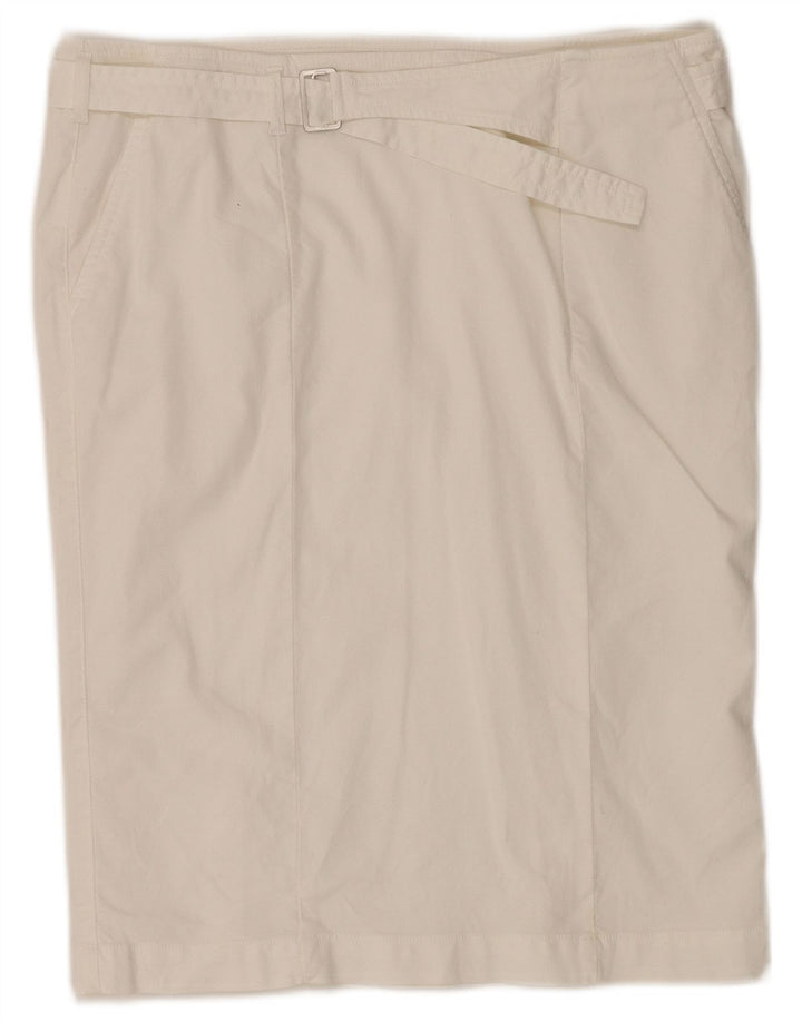 TRUSSARDI Юбка женская прямая IT 46 Большая W34 Белая