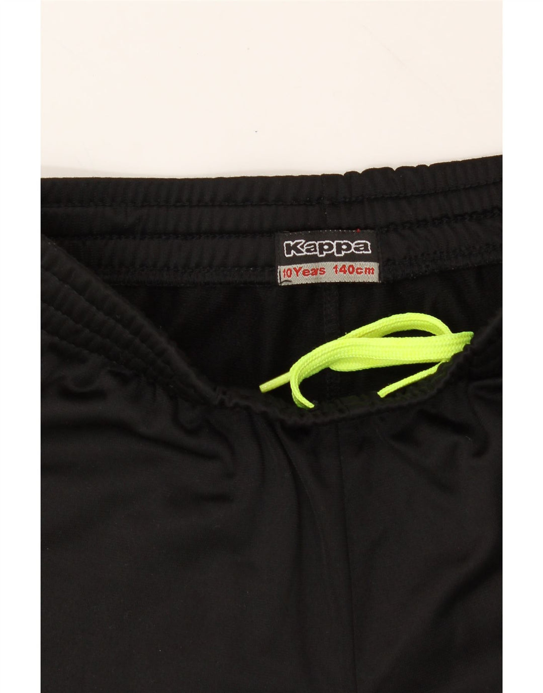 KAPPA Boys Graphic Tracksuit Trousers Joggers 9-10 Years Black Polyester Vintage Kappa and Second-Hand Kappa from Messina Hembry 