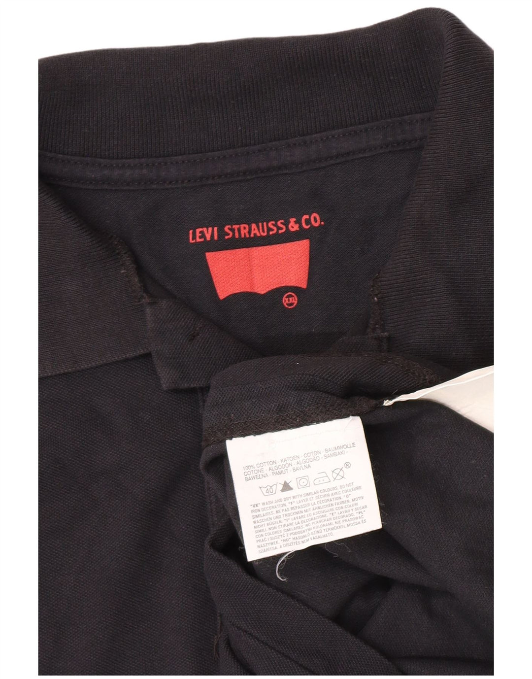 Мужская рубашка-поло Levi's 2XL, черный хлопок