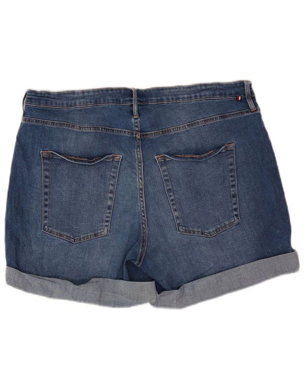 Женские джинсовые шорты с высокой талией Tommy Hilfiger, США 16, 2XL, W34, синие, хлопок