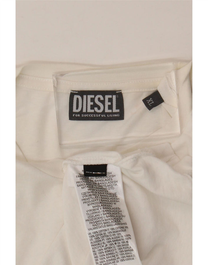 Мужская футболка с рисунком Diesel Top XL, белый хлопок