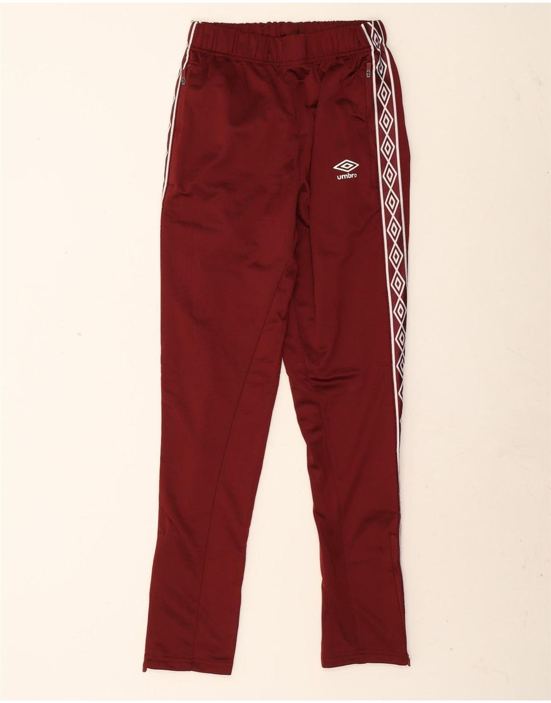 Umbro Мужские спортивные брюки с графическим рисунком, маленькие бордовые, полиэстер