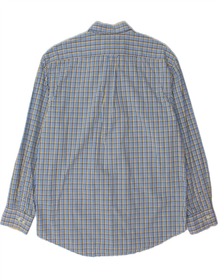 IZOD Mens Shirt Large Blue Check Cotton Vintage Izod and Second-Hand Izod from Messina Hembry 