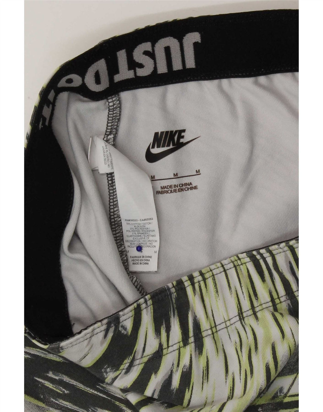 Женские леггинсы Nike UK 12, средний размер, разноцветный хлопок с животным принтом