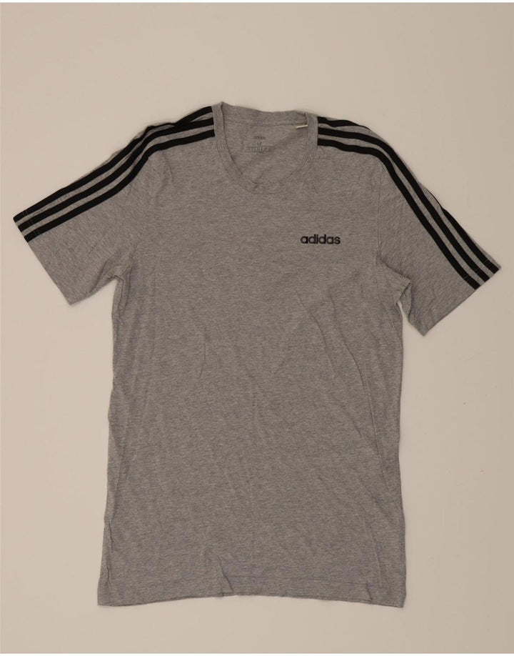 ADIDAS Mens Graphic T-Shirt Top Medium Grey Cotton Vintage Adidas and Second-Hand Adidas from Messina Hembry 