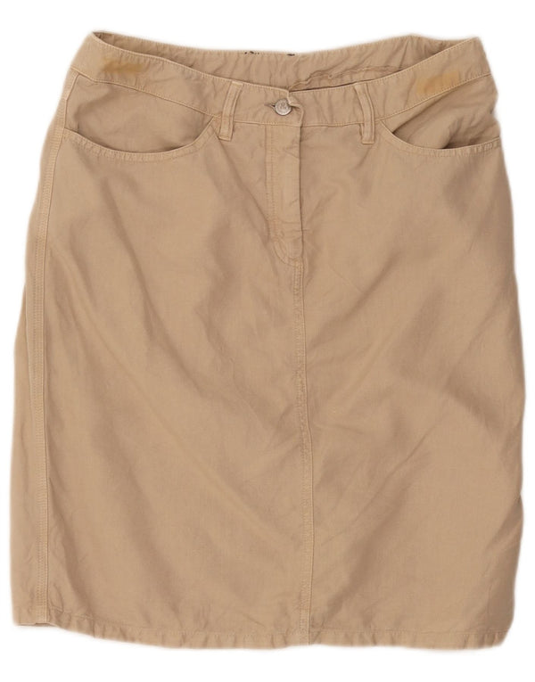 Dolce & Gabbana Женская прямая юбка IT 44 Medium W34 Бежевый хлопок