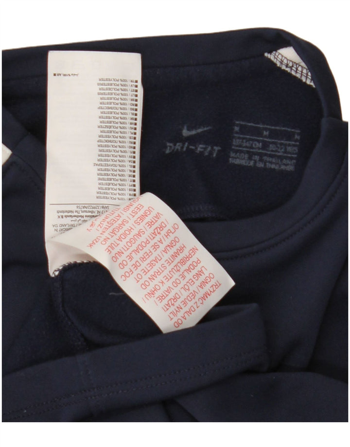 Топ Nike Dri Fit для мальчиков с длинными рукавами, 10–11 лет, средний темно-синий, полиэстер