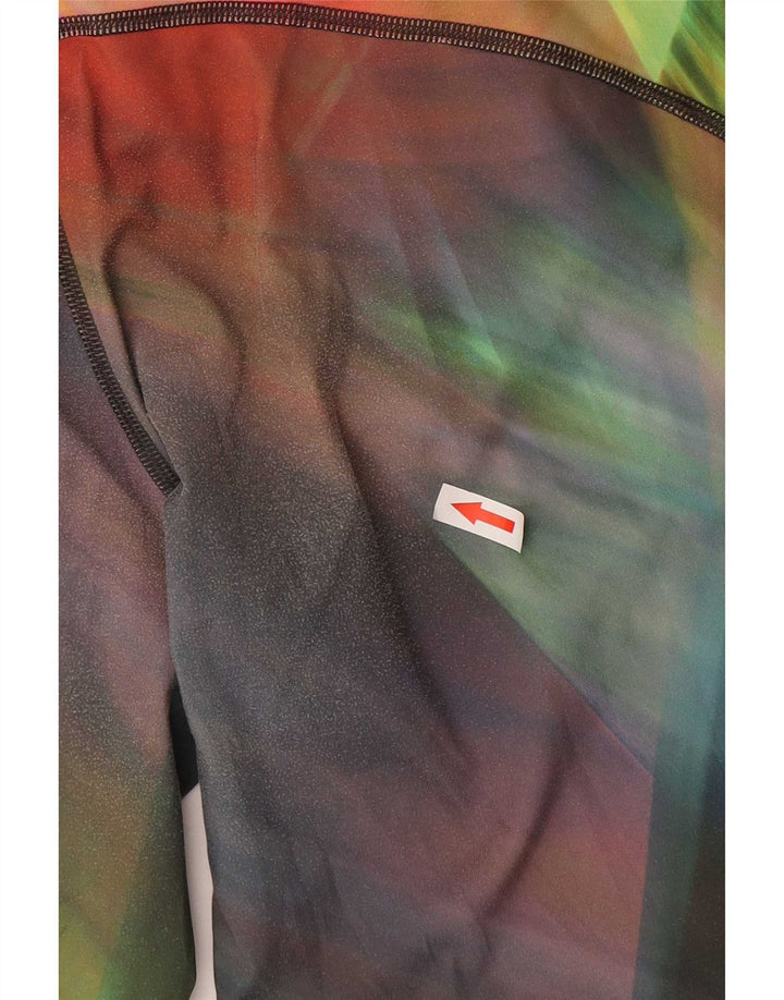 Женские леггинсы-капри Nike Dri Fit UK 14, средний разноцветный тай-дай