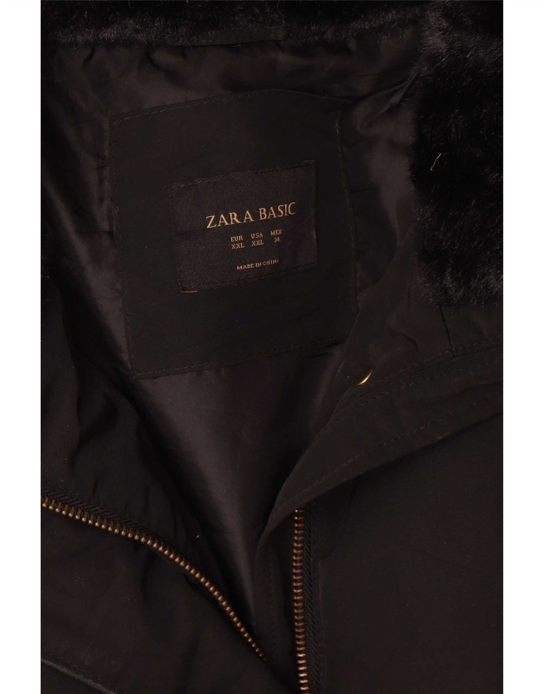 Женская укороченная стеганая куртка Zara UK 20 2XL, черный полиэстер