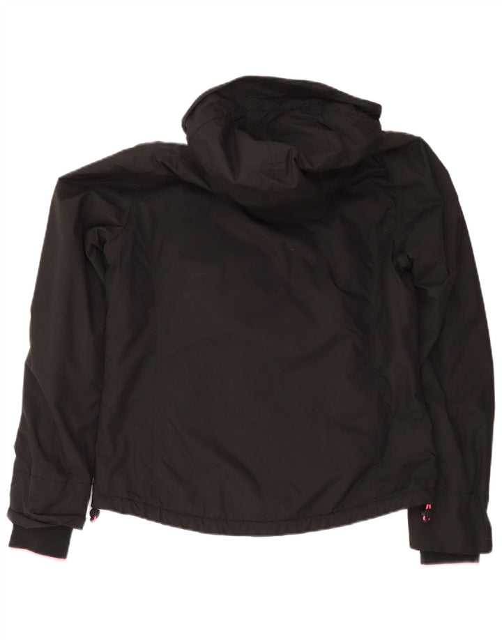 Женская ветровка с капюшоном Superdry UK 14, большая черная